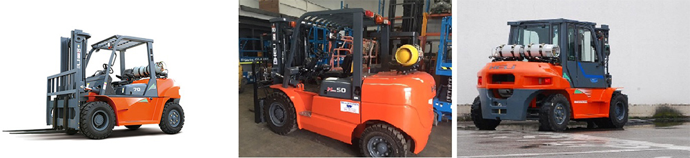 xe nâng chạy xăng gas 5 tấn
