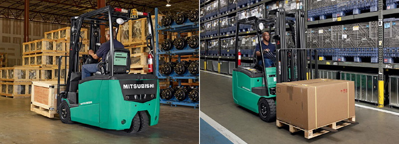 xe nâng điện 3 bánh Mitsubishi