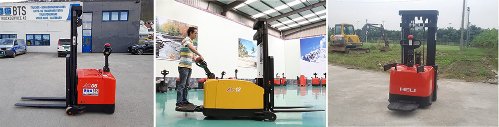 xe nâng điện đứng lái HELI