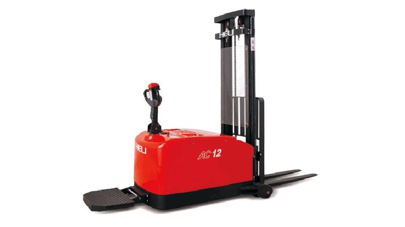 xe nâng điện heli đứng lái