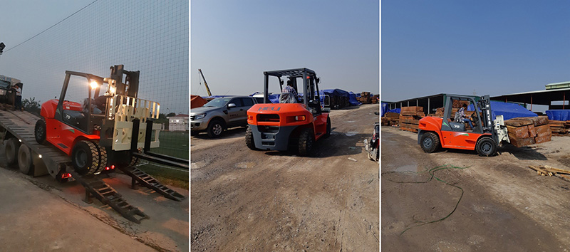 Xe nâng Heli 7 tấn lắp gật gù