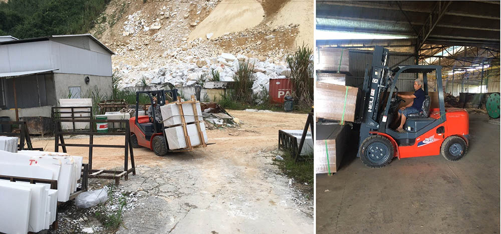 xe nâng Heli ở huyện Dầu Tiếng