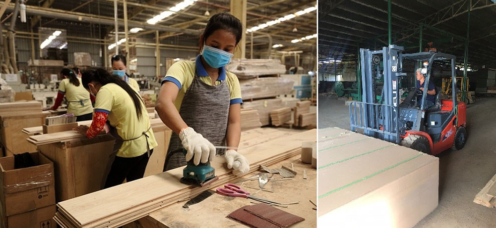 xe nâng Heli ở huyện Phú Giáo