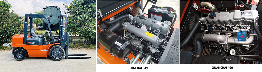 xe nâng lắp động cơ Trung Quốc